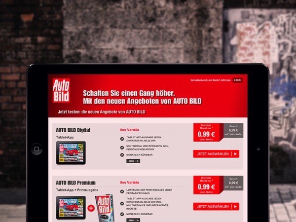 Entitlement server, HTML5 apps and storefront for Auto Bild and Sport Bild Plus
